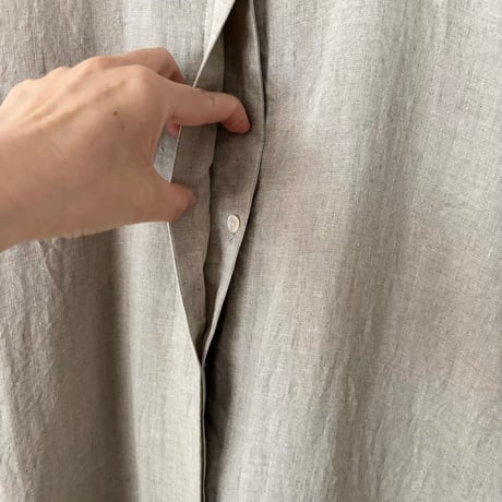 yuni 60/1 Linen gather sleeves ワンピース