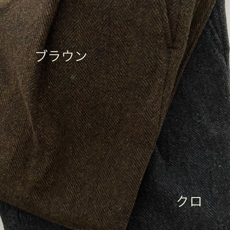 UNIVERSAL TISSU  オリジナルウールヘリンボン サロペット