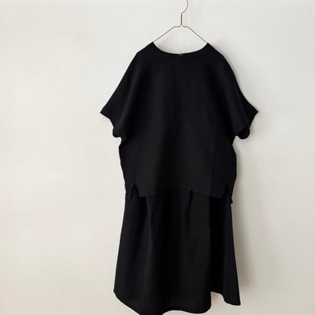 OUVERT　強撚コットン×リネン交織ビエラ スローシャツ