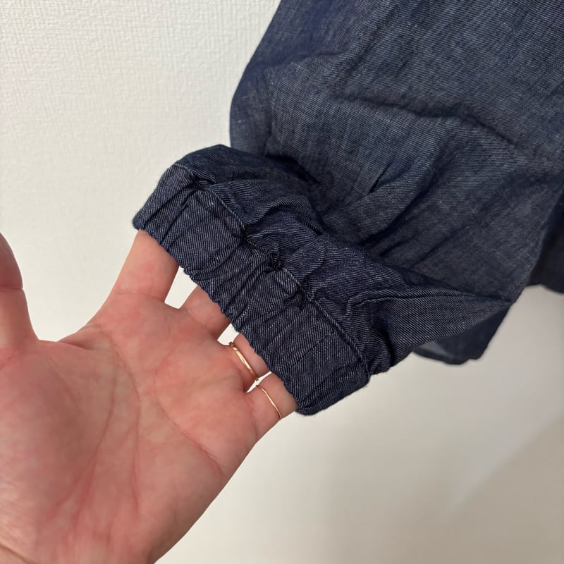 Hands of creation コットンリネンツイル スタンドフリルブラウス | ito