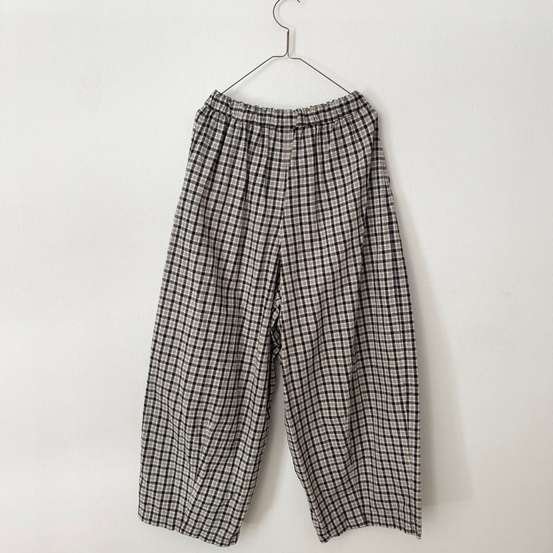 buoybuoy コットンリネンPOPLIN WASHER CURVED PANTS | it