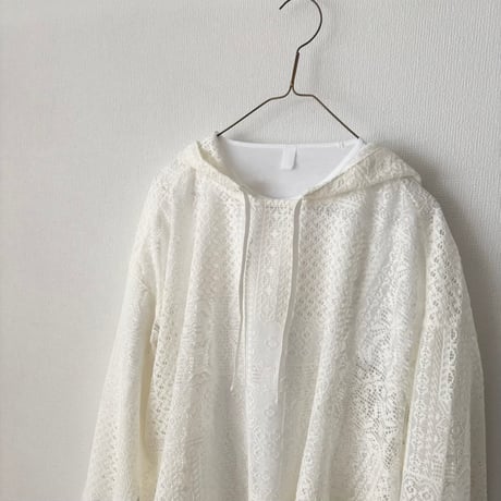 TISSU パッチワークレース パーカー