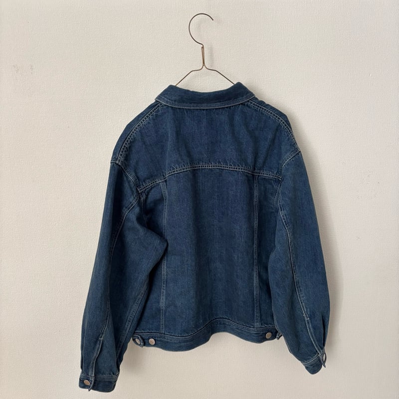 OUVERT コットンリネン セルビッチデニム ラウンドカラージャケット