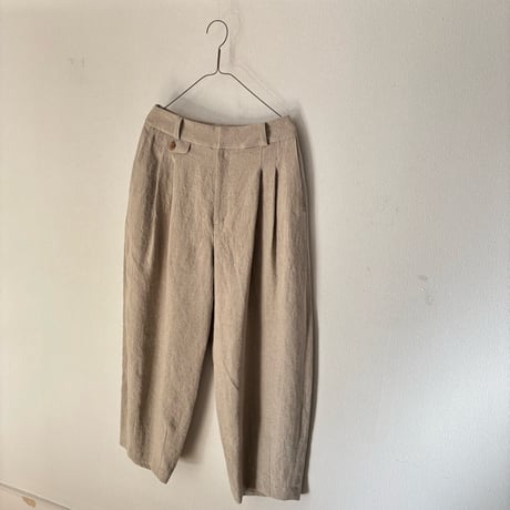 atelier naruse　In Formal series linen tuck pants・beige