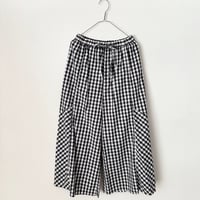 raha　 gingham check flare wide pants