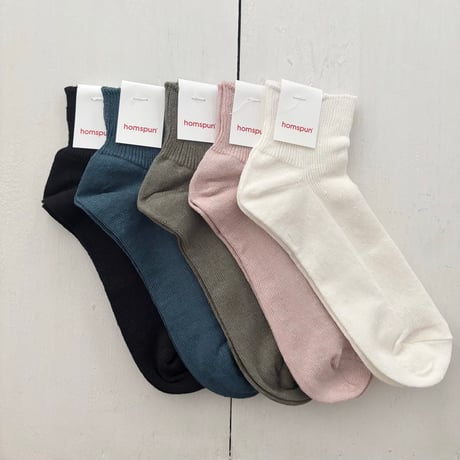 homspun リネン ショートソックス