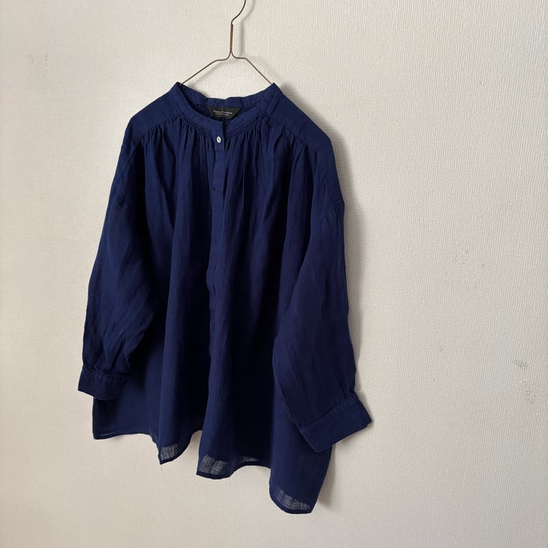 Hands of creation 60/-解撚ワッシャークロス スタンドカラー