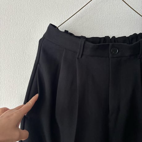 yuni リネンポリエステル WIDE PANTS