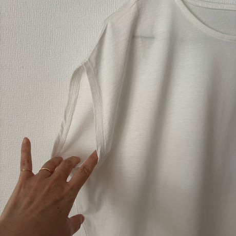 koton オーガニックコットン天竺 ドロップショルダーノースリーブプルオーバー