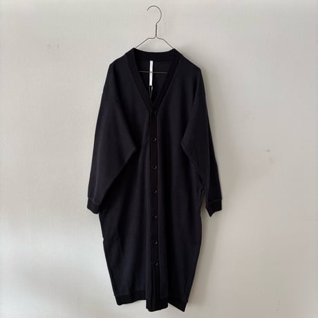 PARIS DE AOUNE   ジャガードクルーネックカーディガン・ネイビーヘリンボン