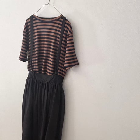 atelier naruse  コットンサスペンダースカート・ブラック