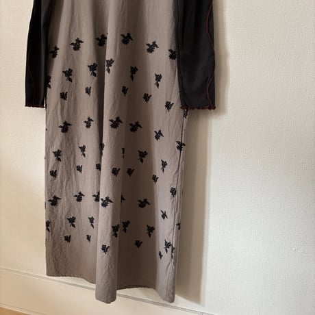 qiri 金木犀 embroidery ジャンパースカート