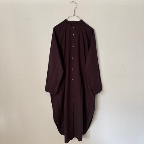yuni コットンキャッチワッシャー タックシャツワンピース