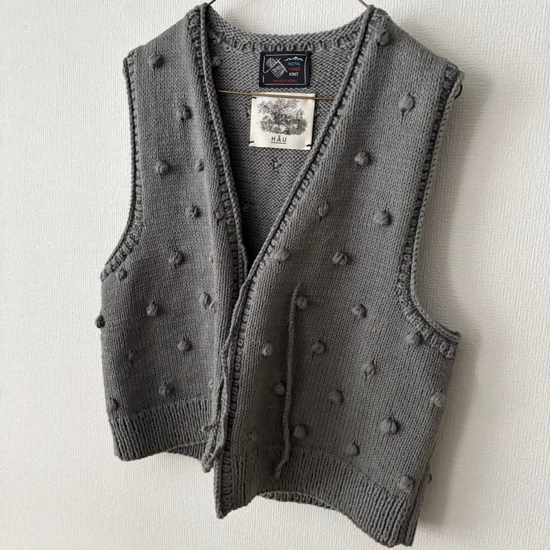 HAU hand knit vest 