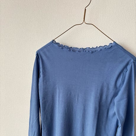 yuni 60/-強撚ストレッチフライス ボートネックプルオーバー