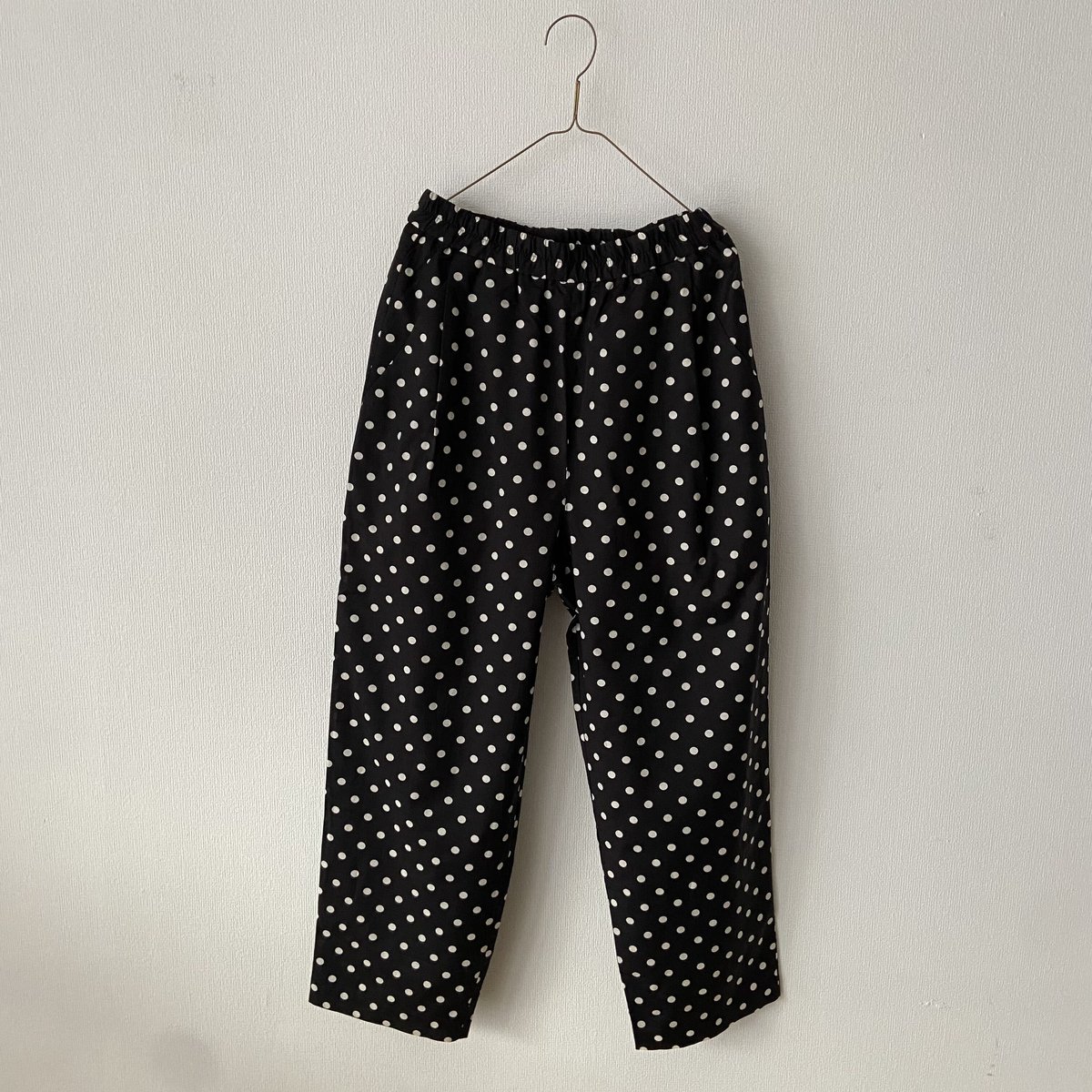 Hands of creation コットンキュプラドットイージーパンツ Hands of creation コットンキュプラドットイージーパンツ