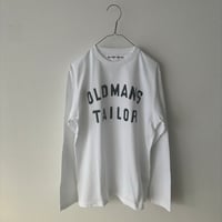 オールドマンズテーラー　OMT RUBBER PRINT CREW NECK  LONG SLEEB TEE ・ WHT ×BLK