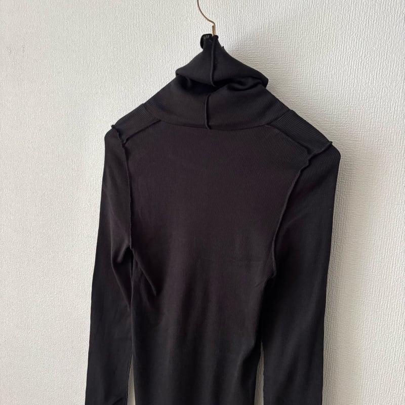 OUVERT スーピマ カシミヤテレコ サイドシームレス タートルネックプル