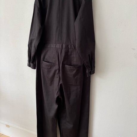 atelier naruse  コットンカシュクール オーバーオール・ブラック