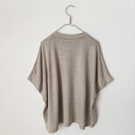 TISSU  リバイバルリネン モックネックドルマンTシャツ