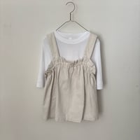 yuni  コットンリネンデニム ビスチェ