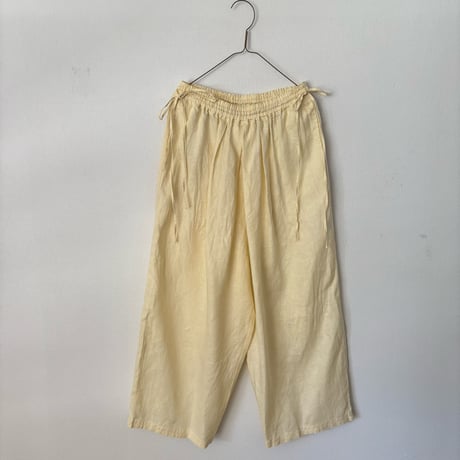 yuni Linen drawstrings パンツ