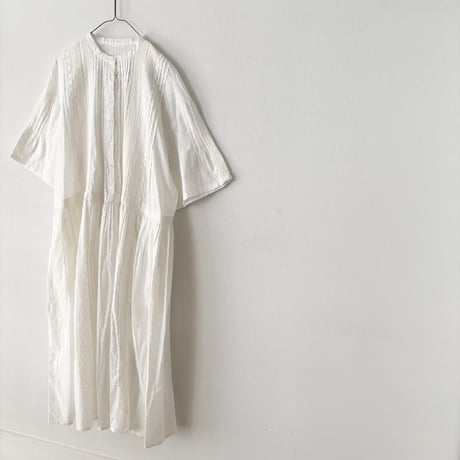 yuni Flower Jacquard×lace ワンピース・シロ