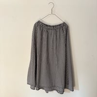 homspun  80/1 ギンガムチェックラップフレアスカート・Mサイズ