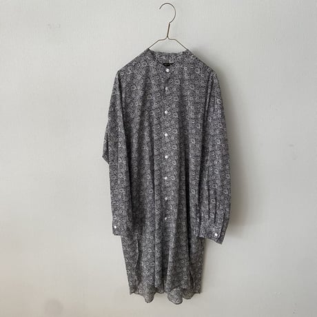オールドマンズテーラー PRINCESS FLOWER STAND COLLAR LONG SHIRT