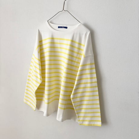 NATURAL LAUNDRY　バスクボーダーしかくい広くプルオーバー