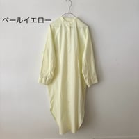 yuni コットンキャッチワッシャー タックシャツワンピース