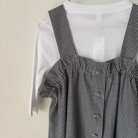 yuni washable  wool ギンガムチェック ビスチェ