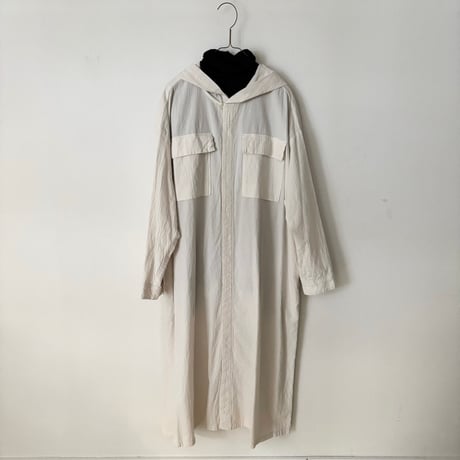 buoy buoy  強撚POPLIN 製品染 HOODIE DRESS