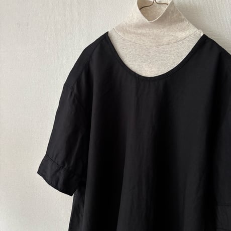homspun  リネンバイオ 半袖ワンピース・ブラック