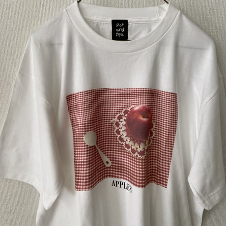 pot and tea  デジタルプリントTシャツ　APPLES