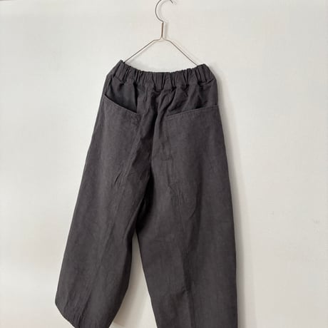 miho umezawa コットンリネンウェザーコクーンパンツ ・charcoal