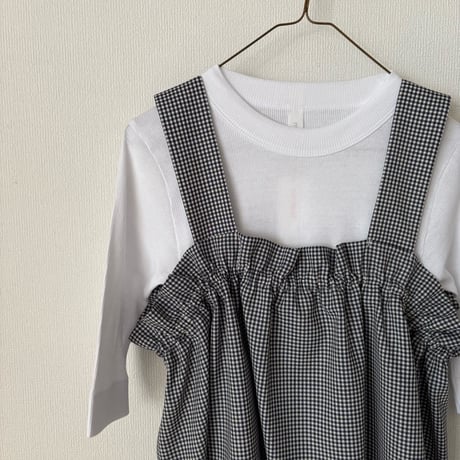 yuni washable  wool ギンガムチェック ビスチェ