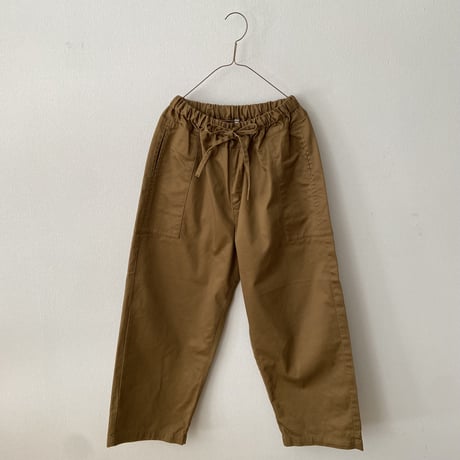 homspun 高密度ウェポンひもワイドパンツ  キャメル