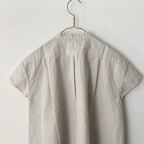 OUVERT 60/-ツイルF-COLD スタンドカラーブラウス