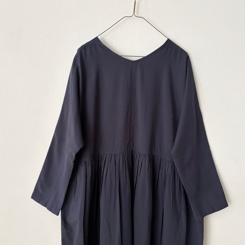 新品　1er Arrondissement ラミーコットン　ギャザーワンピース OUVERT コットンラミーローン近江晒 2wayギャザーワンピース | itonowa