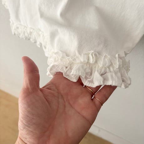 Hands of creation USAコットン ヘムフリルTシャツ