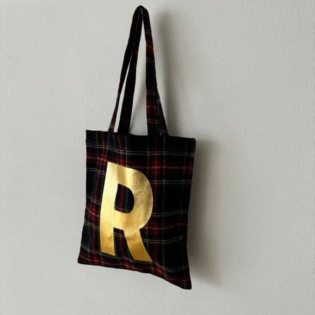 オールドマンズテーラー WOOL TARTAN  CHECK TOTE BAG・Black Stewart