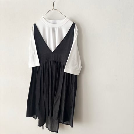 yuni レーヨンコットン soft denim cachecoeur buster blouse