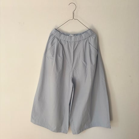 Hands of creation 強撚ポプリンSIL ダブルワッシャーキュロットパンツ