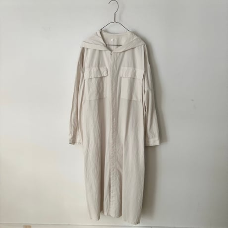 buoy buoy  強撚POPLIN 製品染 HOODIE DRESS