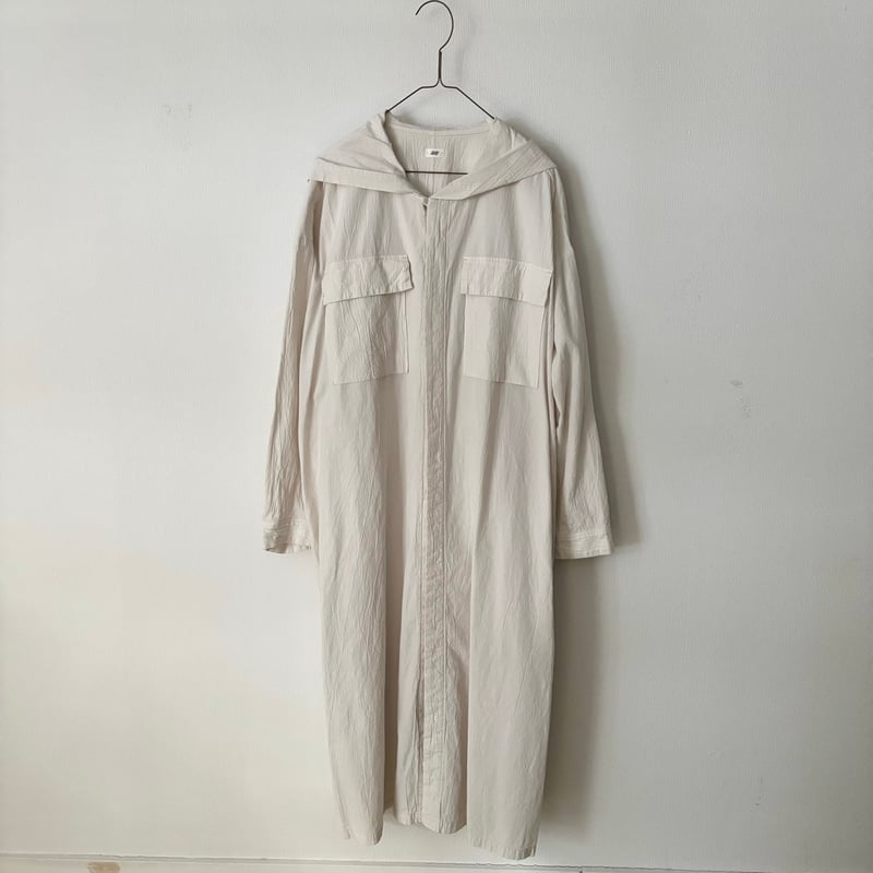 buoy buoy 強撚POPLIN 製品染 HOODIE DRESS | itonowa