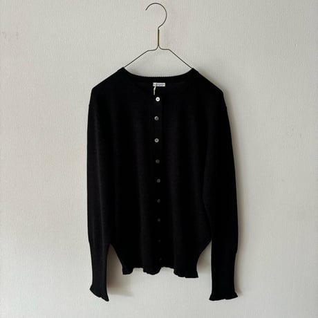 homspun 梳毛12G クルーネックカーディガン