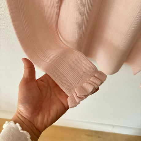 Hands of creation EXTRA FINE MERINO ランダムリブタートルプルオーバー