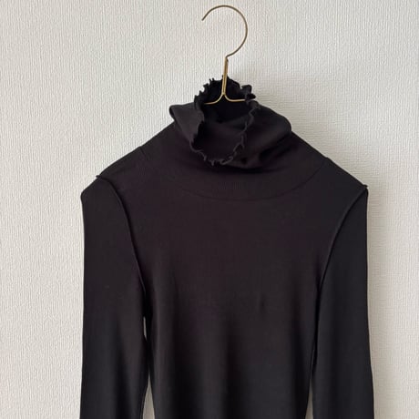 OUVERT スーピマ カシミヤテレコ サイドシームレス タートルネックプルオーバー