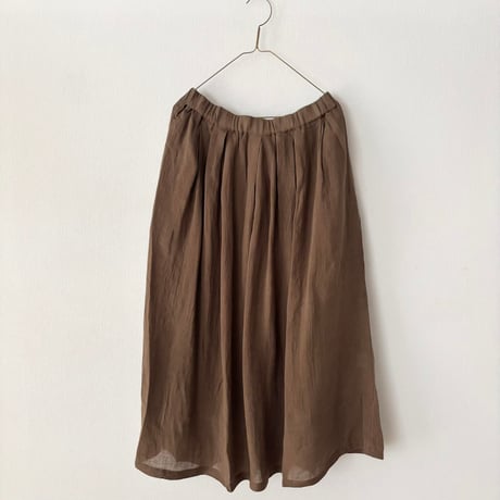 Hands of creation 60/-Linen 解撚ワッシャークロス ランダムタックイージースカート